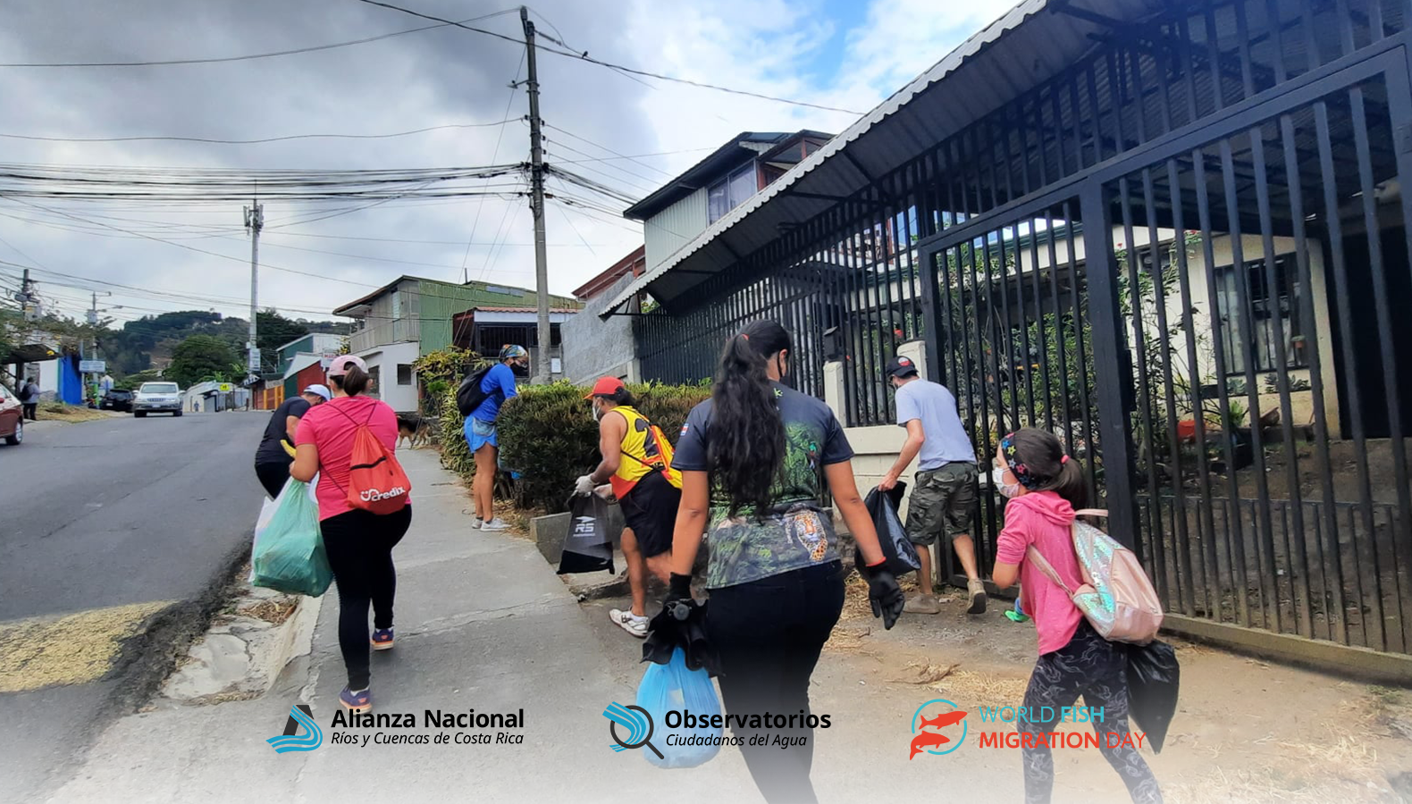 Campaña de plogging Observatorio Ciudadano del Agua Río Poás